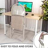 Nyxi Folding Chair Premium Padded Fabric Seat 150kg Load Cream view 5