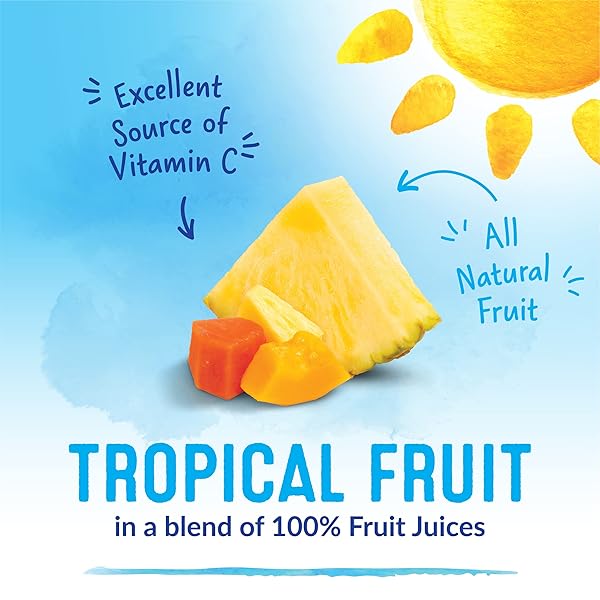 DOLE TROPICAL FRUIT IN 100% FRUIT JUICE WITH PINEAPPLE & PAPAYA, 23.5 OZ RESEALABLE JAR