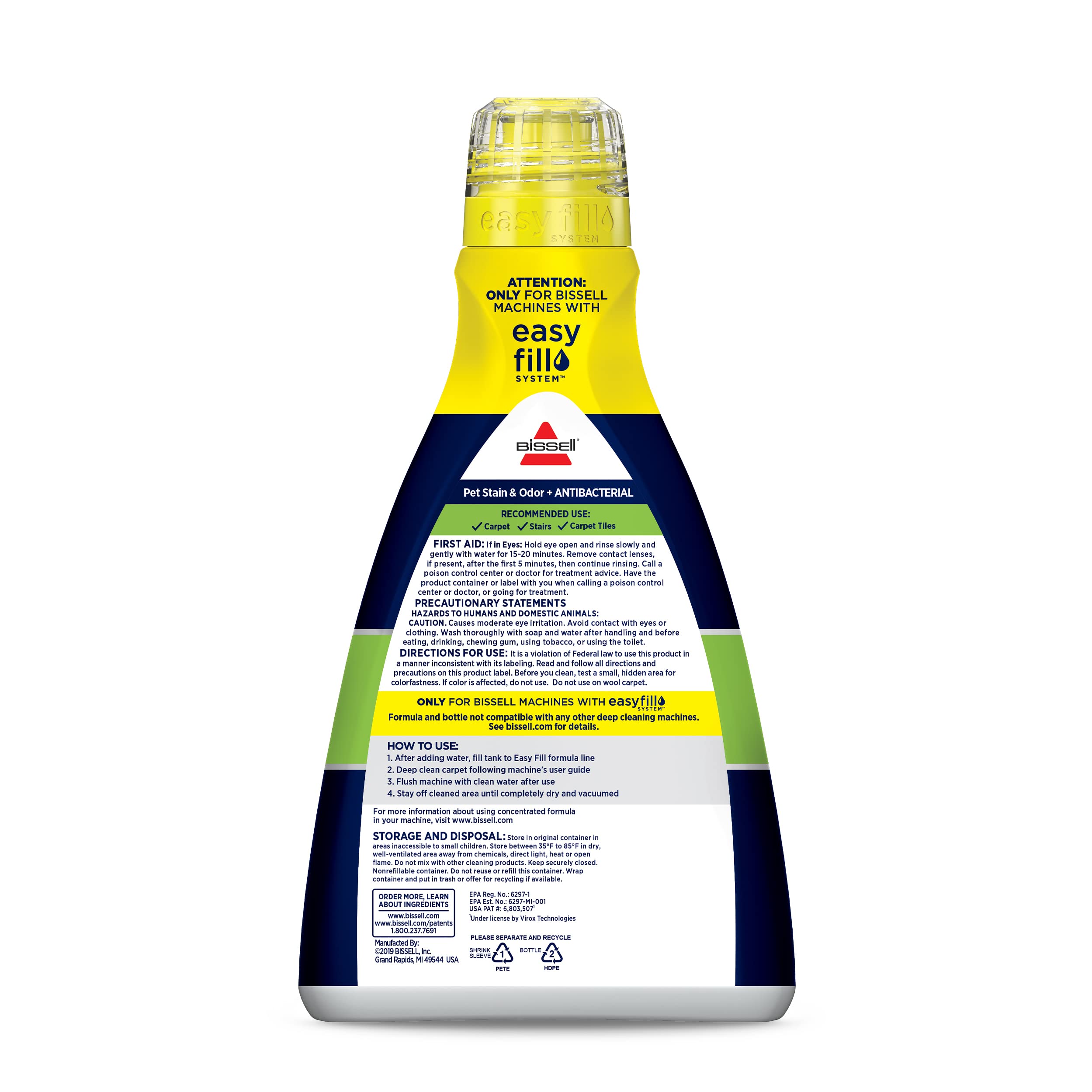 Bissell Pet Stain & Odor Plus Antibacterial 2 in 1 Carpet Formula