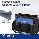 WORKPRO 16 Inch Tool Bag 600D Polyester Heavy Duty with Waterproof Base view 4