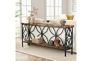 Tribesigns 70.9-Inch Narrow Sofa Table, Industrial Long Sofa Table Behind Couch, Entry Console Table with Storage for Entrywa