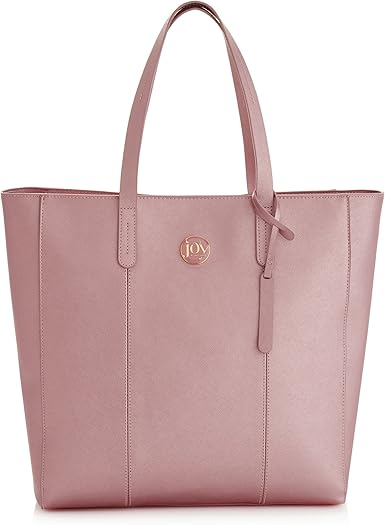 joy mangano metallic leather weekender