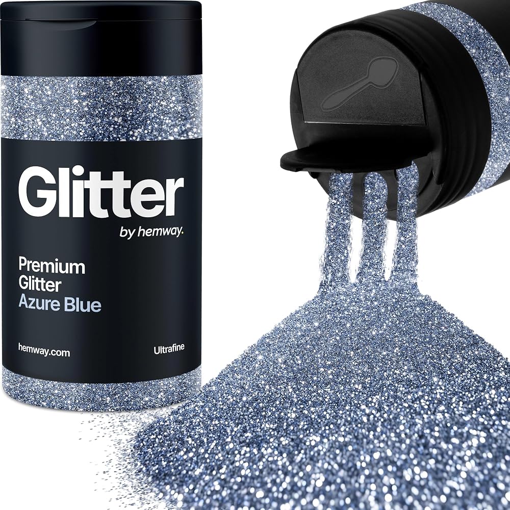 Hemway Azure Blue Glitter Shaker 130g Ultrafine Resin Epoxy Craft