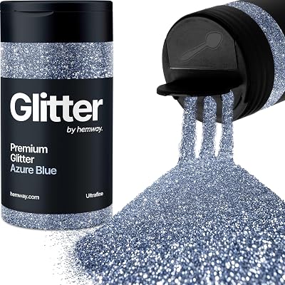 Hemway Azure Blue Glitter Shaker 130g Ultrafine Resin Epoxy Craft