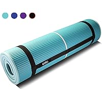 Gaiam Essentials Selbstgeführte Fitnessmatte – 10 Mm Dicke Yoga- Und Übungsmatte Mit Rutschfester Textur Und Einfachem Tragegurt – Inklusive Leicht Verständlichen Visuellen Anleitungen – Grau