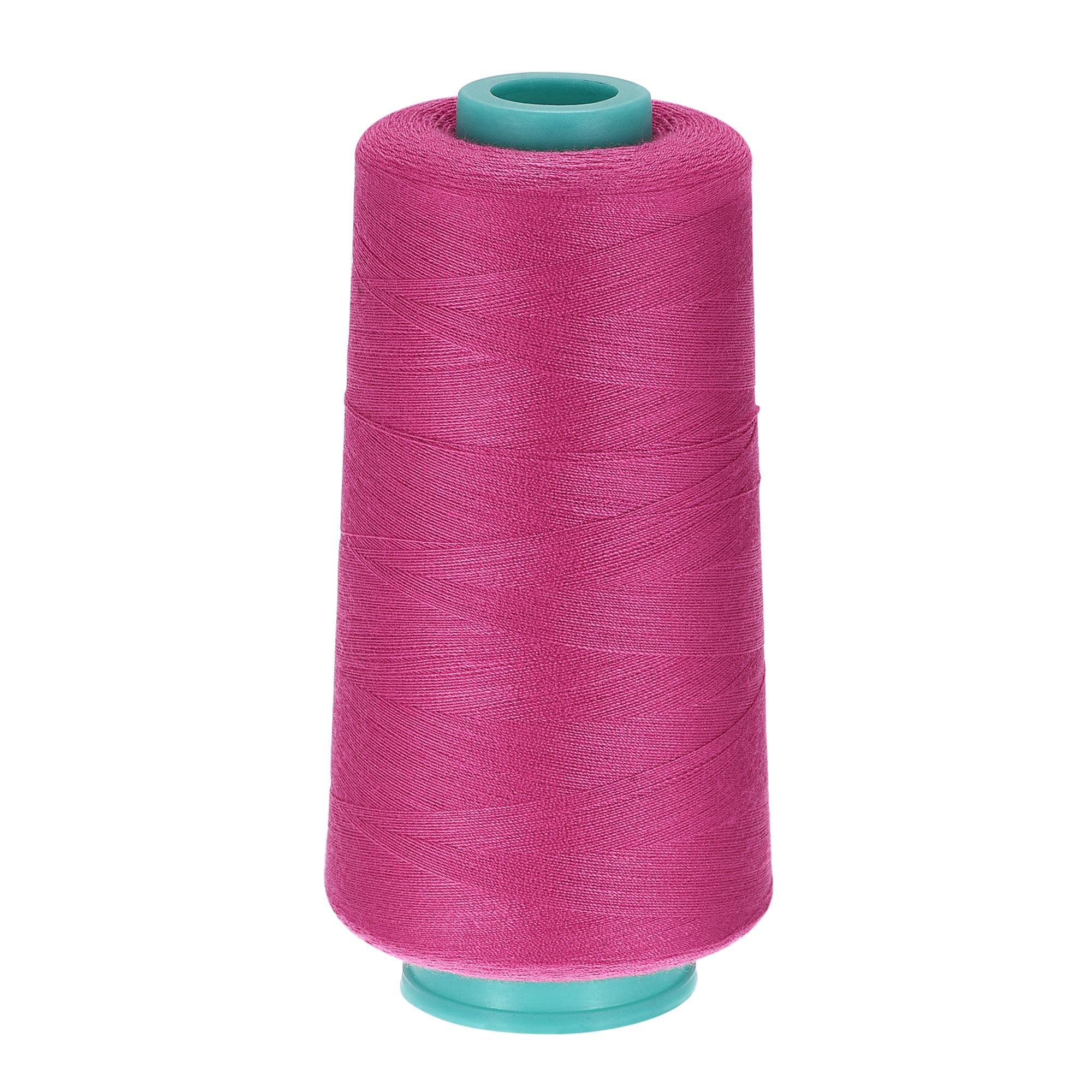 sourcing map Polyester Thread 3000 Yards 40S/2 All-Purpose Thread for Manual and Machine Sewing, Pink