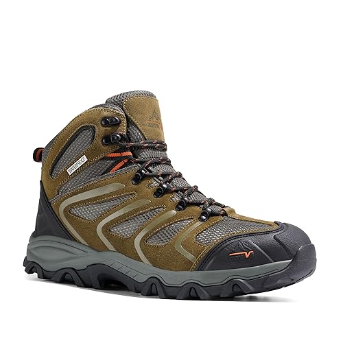 NORTIV Men's Ankle High Waterproof Hiking Boots Outdoor