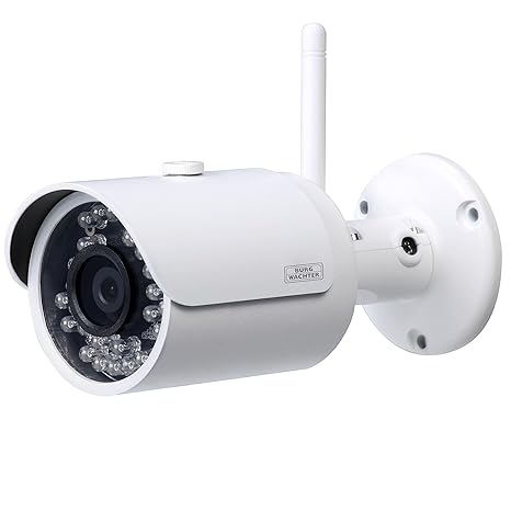 Burg Wächter BULET WLAN-Kamera mit Festobjektiv, Innen-und Außenbereich, Infrarot, 90 Grad Blickwinkel, BURGcam Bullet 304, w