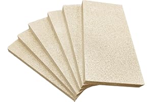 BoldWay Firebricks,Fire Bricks for Wood Stove,High Temperature Resistant Vermiculite Bricks(2700F),Cuttable and Drillable,Ideal for Wood Stoves and Fireplaces,Size 9" x 4-1/2" x 3/4", 6 Pack