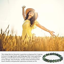 Ruby Zoisite Crystal Bead Bracelet – Healing