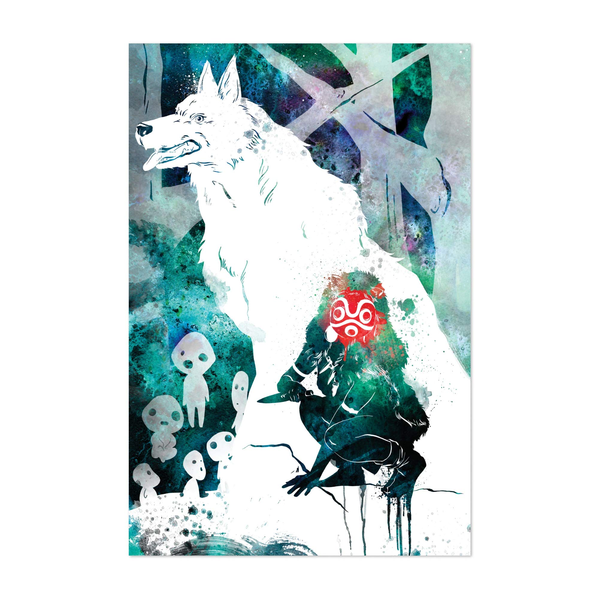 Noir Gallery Princess Mononoke Studio Ghibli 18" x 24" Art Print/Poster