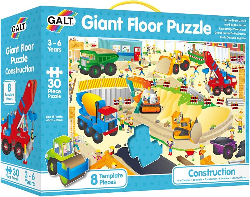 Galt Giant Floor Puzzle Construction Site 30 pieces 60x90cm ages 3-6
