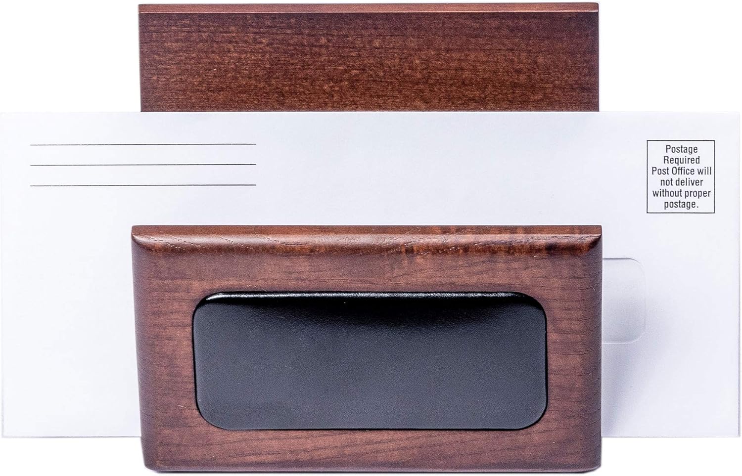 Dacasso Walnut and Leather Desk Set, 7-Piece: Home & Kitchen