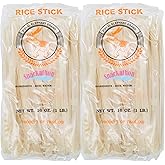 Wide Thai Rice Stick Noodles Xl (1cm) Pack of 2 (16 Ounce each)