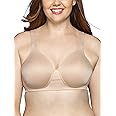 Vanity Fair Women’s Beyond Comfort Full Figure Wireless Bra, Seamless Back, Lightly Lined Cups up to DD