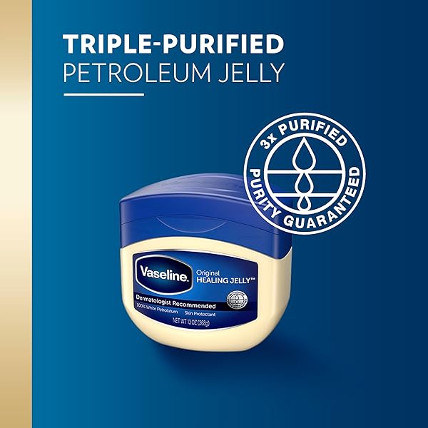 VASELINE PETROLEUM JELLY ORIGINAL SKIN CARE FOR DRY SKIN AND ECZEMA RELIEF 100% PURE PETROLEUM JELLY 13 OZ
