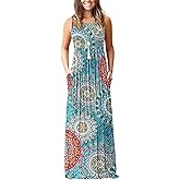 AUSELILY Women's Summer Sleeveless Loose Maxi Dress Casual Long Dresses with Pockets 2026 New