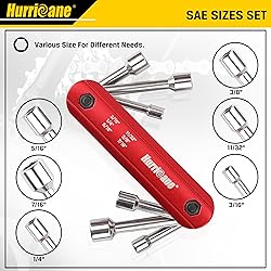 HURRICANE 6 in 1 Folding Nut Driver Set SAE, Hex