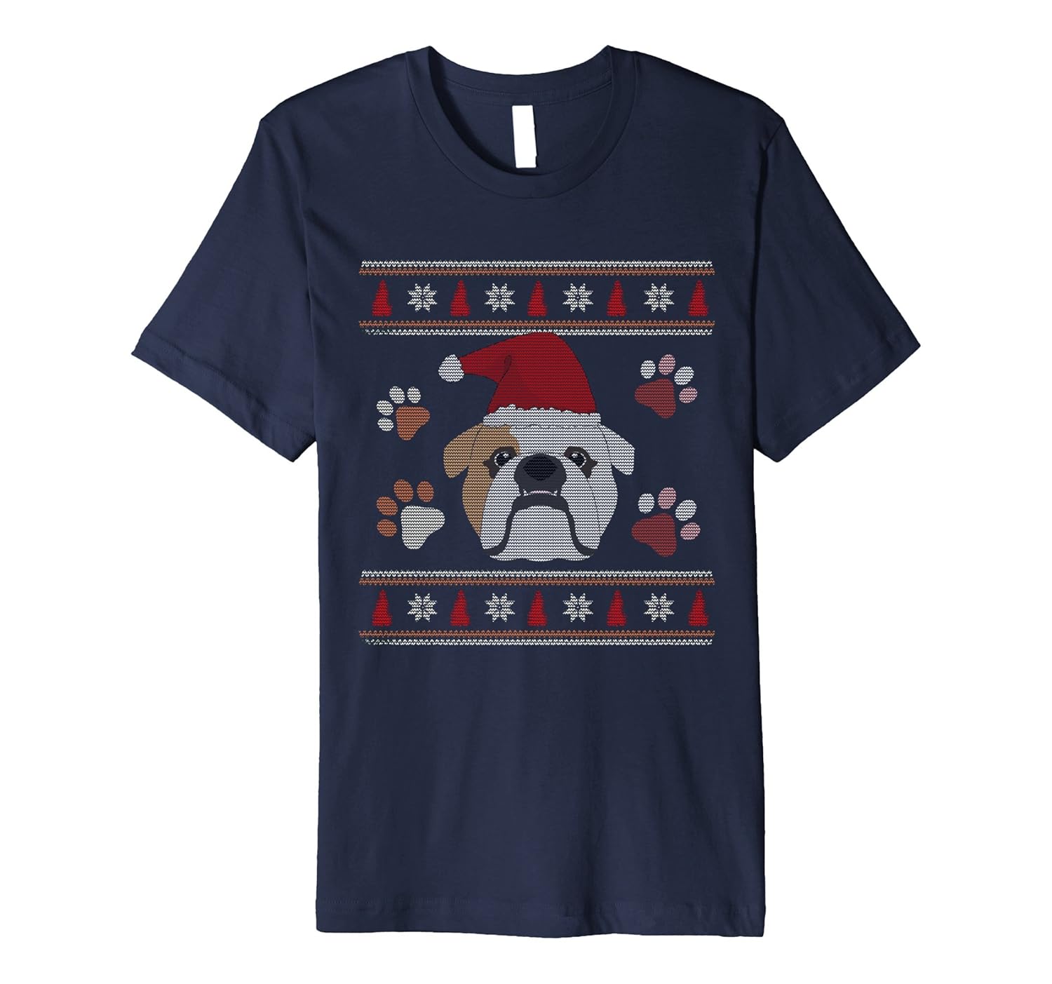 English Bulldog Christmas T-Shirt Funny Gifts For Dog Lover-ANZ