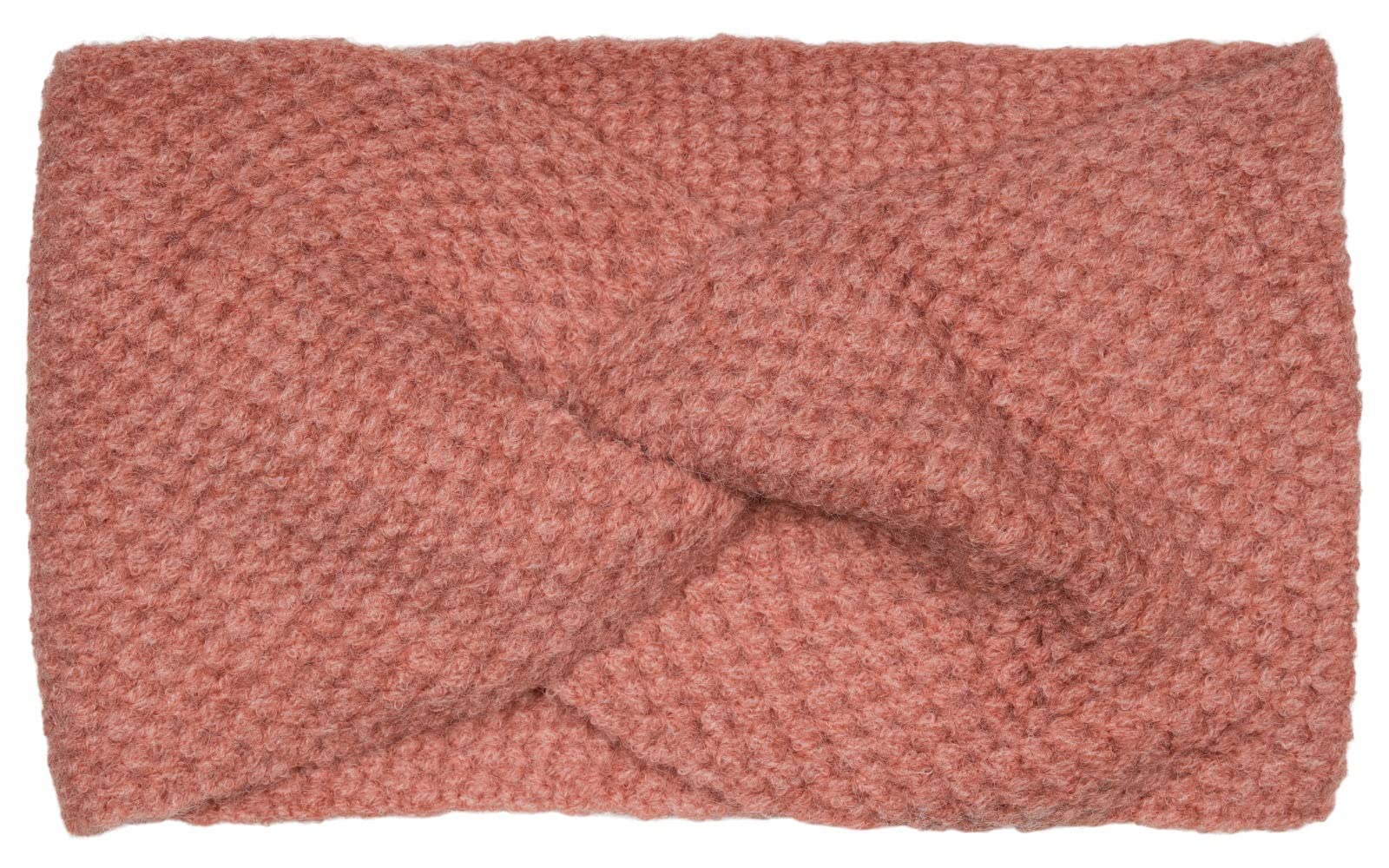 styleBREAKER Ladies Knitted Headband with Waffle Pattern and Twist Knot, Warm Winter Hairband, Headband 04026060, Colour:Old Rose