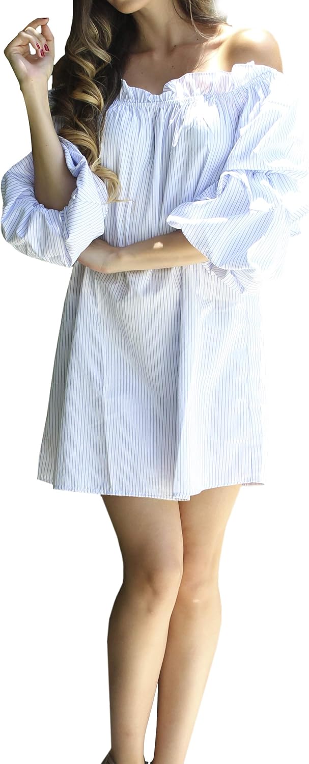 white and blue beach dress