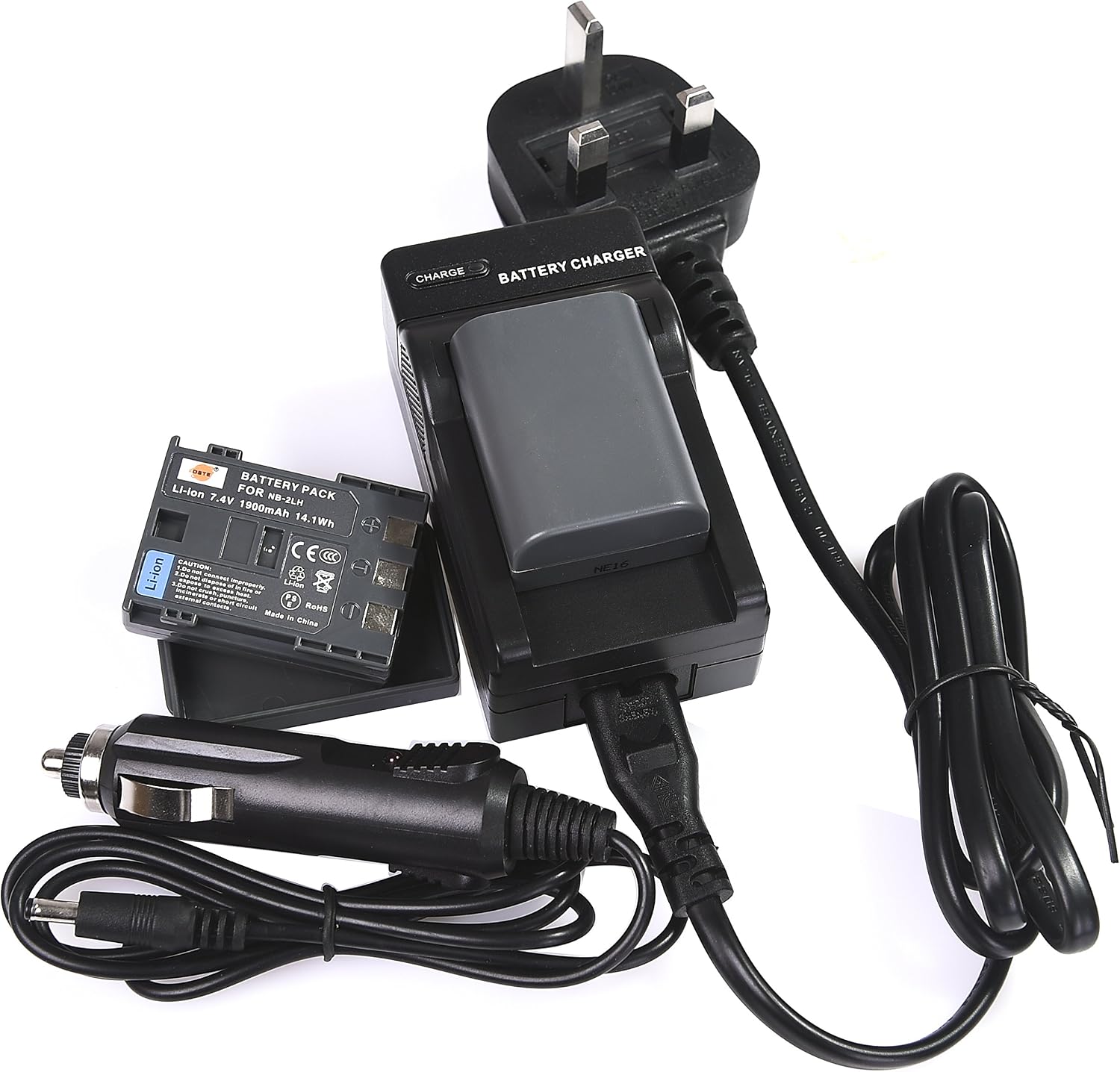 DSTE® 2x NB-2L NB-2LH Rechargeable Li-ion Battery + DC18U Travel and Car Charger Adapter for Canon Optura 30 40 50 60 400 500 PowerShot G7 G9 S30 S40 S45 S50 S60 S70 S80 VIXIA HF R10 HF R100 HF R11 HG10 HV20 HV30 HV40 ZR100 ZR200 ZR300 ZR400 ZR500 ZR600 ZR700 ZR800 ZR830 ZR850 ZR900 ZR930 ZR950 ZR960 DC301 DC310 DC320 DC330 DC410 DC420