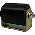 Slide Gate Guide Roller 3" Black Hard Nylon UHMW Rollers with C Bracket Rear Post Welded Assembly Heavy Duty Anti Tipping Sealed Ball Bearing Sliding Rolling Gates Guider - Eagle Rollers EG103