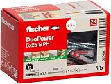 fischer DuoPower 5 x 25 S PH Universal Plug with Screws 50/50 LD