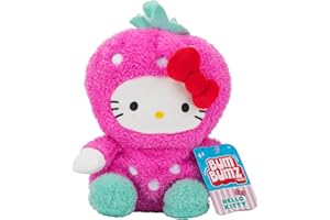 BumBumz 7.5-inch Hello Kitty FruitBumz Plush - Sanrio Hello Kitty Dressed as a Strawberry Collectible Toy - from The Makers of Original Squishmallows