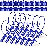 Roowest 2000 Pcs Plastic Tamper Seals Security Tags Seals Safety Numbered Zip Ties Fire Extinguisher Tamper Tags Disposable Self Locking Signage 250 mm Length(Blue)