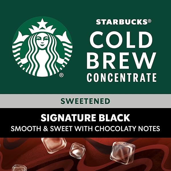 STARBUCKS COLD BREW COFFEE CONCENTRATE, SIGNATURE BLACK ICED COFFEE, 32 FL OZ
