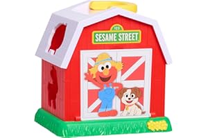 Sesame Street Elmo's Learn & Sort Barn with Music and Sounds, 6-Pieces, Teaches Toddlers Shapes, Sounds, and Problem-Solving Skills, Toy for Girls, Boys, Kids, Ages 2 and Up by Just Play