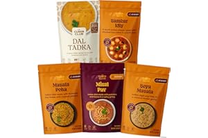 The Cumin Club Ready to Eat Vegan Indian Entrees - Comfort Indian Food Entrees - Instant Meal Effortless Cooking with Natural Ingredients - Ready to Eat Indian Food - Pack of 5, Vegan Entrees