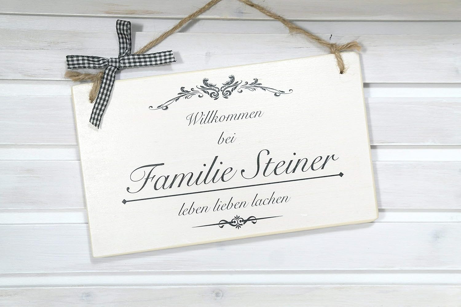 Vintage Türschild für die Haustür,"Willkommen bei Familie