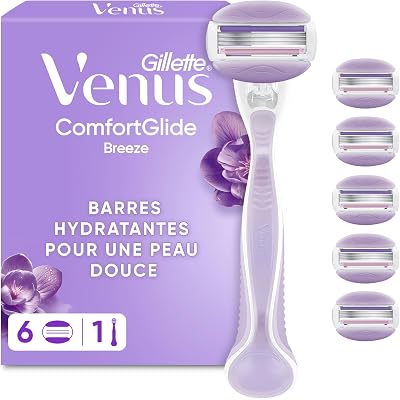 Rasoir Femme ComfortGlide Breeze, 6 Recharges, Violet
