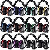 Copkim 12 Pcs Kid Ear Muffs for Noise Reduction Bulk Ear Protection Reduction Headphone 32dB NRR Noise Cancelling Adjustable Safety Hearing for Baby Child Toddler Back to School