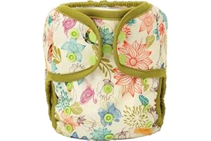 HIBABY One Size Cloth Diaper Cover Snap with Double Gusset (Bloom)