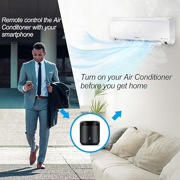 Broadlink RM Mini3 Smart WiFi IR Control Remoto Universal Smart Home Hub Todo en uno control infrarojo para todos tus dispositivos Negro