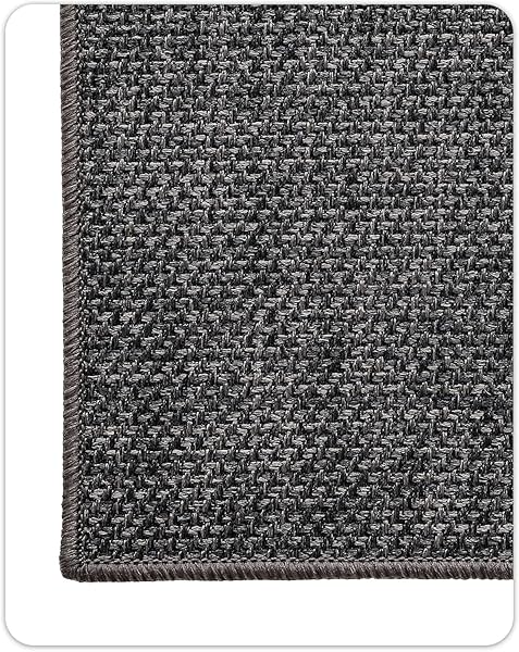 COLOR&GEOMETRY LARGE THIN FRONT DOOR MAT INDOOR ENTRANCE NON SLIP RUBBER BACKED, 32″X48″ INDOOR DOOR MATS FOR ENTRYWAY, DIRT TRAPPER DOUBLE DOORMAT, WASHABLE FRONT DOOR RUGS, CHARCOAL GREY