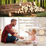 Vanplay Wooden Drum Set for Toddlers 3 4 5 Years Montessori Music Toy view 4