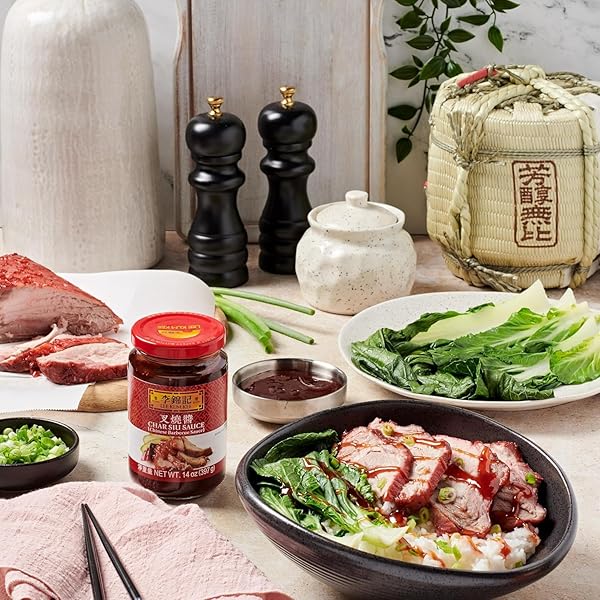 LEE KUM KEE CHAR SIU SAUCE (14 OZ – 1 PACK), HONEY-SWEET CHINESE BARBECUE SAUCE, GREAT FOR MARINADES FOR ALL KINDS OF MEATS & RIBS, BARBEQUES, GLAZES, ROASTS, AND OVEN-BAKED DISHES