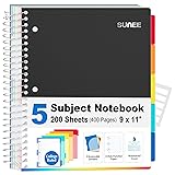 SUNEE 5 Subject Notebook College Ruled - 400