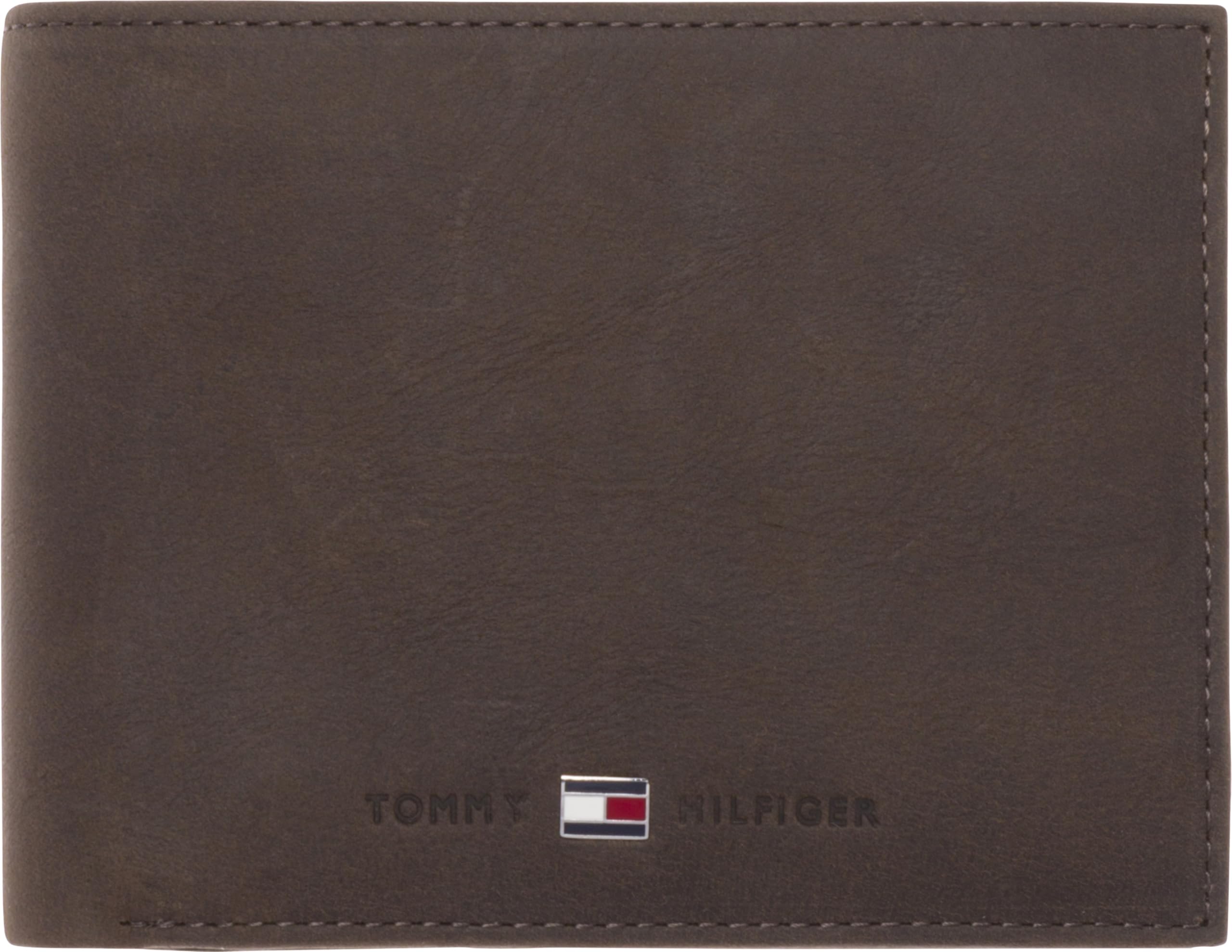 Tommy Hilfiger Men’s Johnson Wallet with Coin Pocket, Brown (Brown), One Size