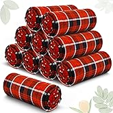 SmoothNovelty 10 Pieces Plaid Blankets Bulk 50 x 60 Inch Buffalo Plaid Throw Blankets Soft Flannel Fleece Blanket Bulk Gifts for Winter Valentines Wedding for Bed Office(Red, Black)