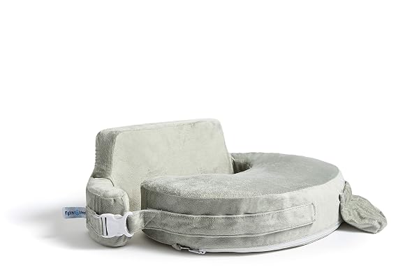 MY BREST FRIEND SUPER DELUXE NURSING PILLOW – ENHANCED COMFORT & ERGONOMIC BREASTFEEDING PILLOW FOR ULTIMATE SUPPORT FOR MOM & BABY – ADJUSTABLE AND WITH HANDY SIDE POCKET, PLATINUM