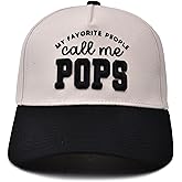 Grandpa Trucker Hat,World Best Pop Pop Hat for Men, Embroidered Adjustable Cotton Baseball Cap Beige