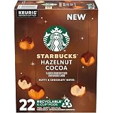 Starbucks K-Cup Coffee Pods, Hazelnut Cocoa Flavored Coffee for Keurig Brewers, 100% Arabica, Holiday, 1 Box (22 Pods)