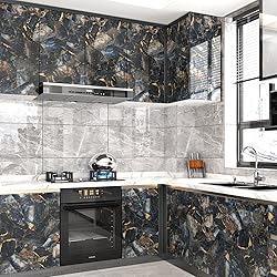 Black/Purple Marble Contact Paper for Countertops
