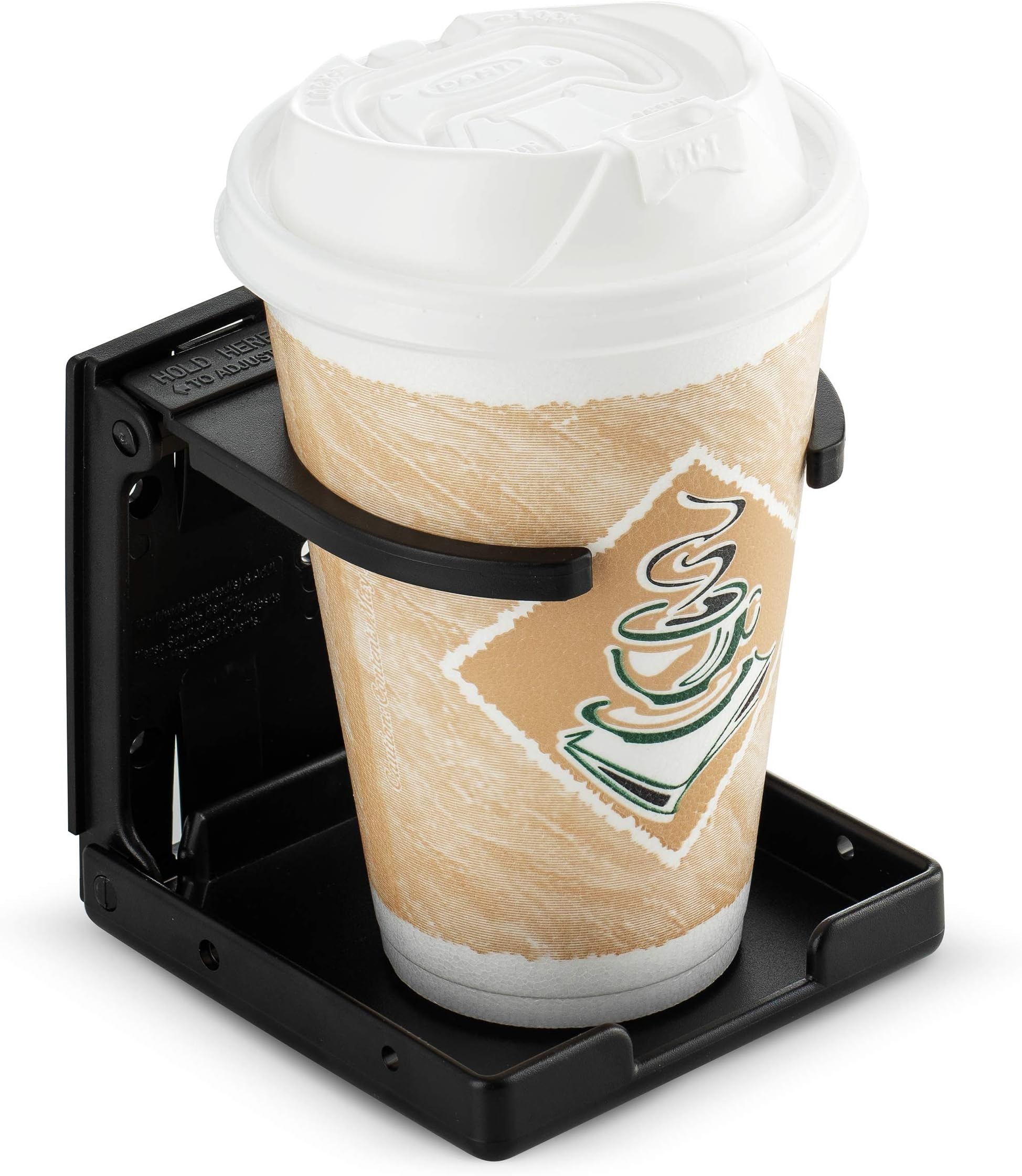 Serenily Universal Drinking Cup Holder - Portable Tumbler Beverage Bracket - No Spill with Secured Angled for Strollers Walkers Bicycles & Wheelchairs