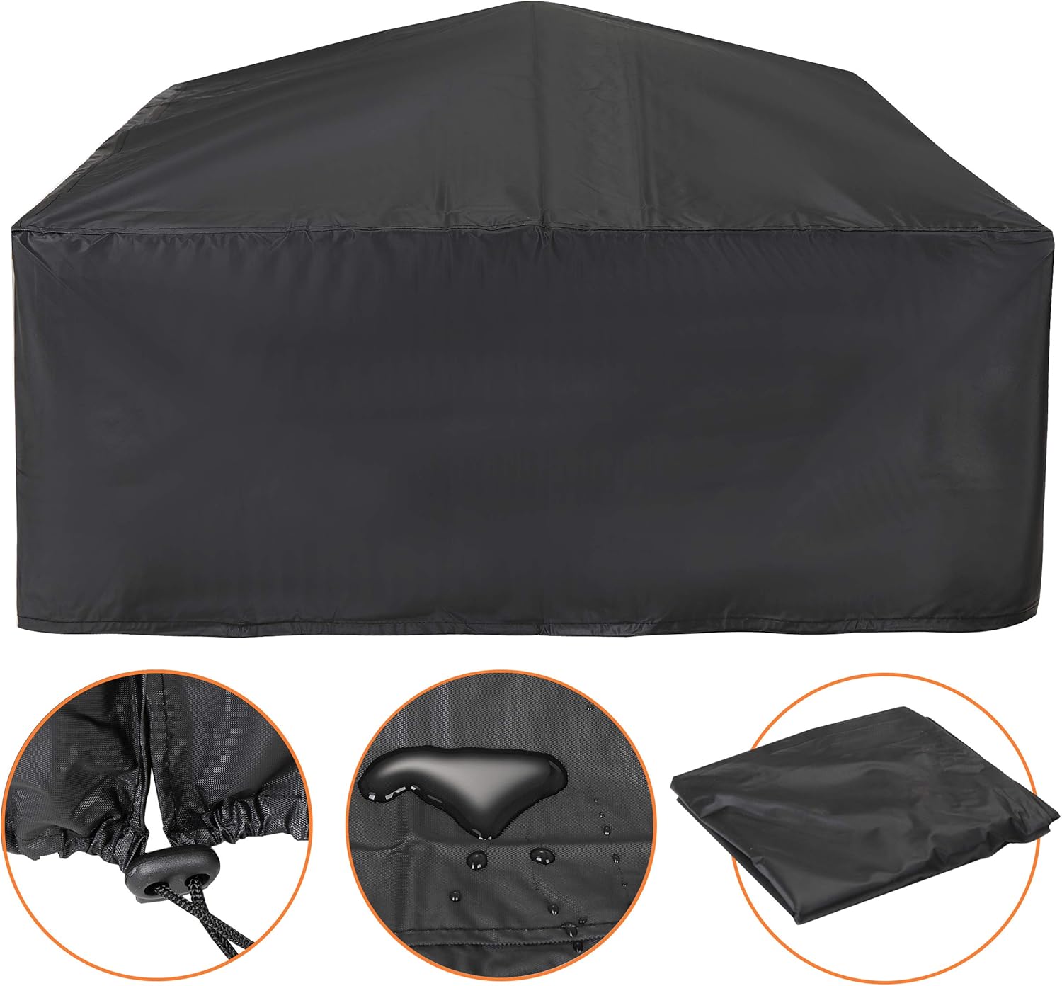 ZENY Outdoor 32’’ Metal Fire Pits BBQ Square Table Backyard Patio Garden Stove Wood Burning Fireplace with Spark Screen Cover, Poker, Cover, Grill : Garden & Outdoor